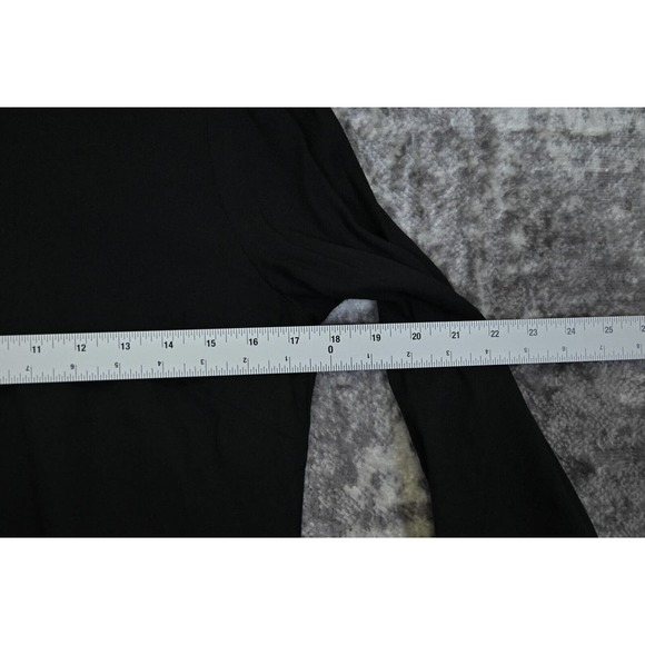 Reformation Black Crepe Long Sleeve Mini Dress Size 8 - Picture 4 of 9